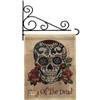 Ornament Collection Day of The Dead Garden Flag Set Wall Holder Fall Dia De Los Muertos Fiesta Mexican Party Autumntime House Decoration Banner Small Yard Gift Double-Sided, Thick Burlap, Made in USA view 1