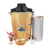 Elite Gourmet EIM916 Old Fashioned 6 Quart Vintage Wood Bucket Electric Ice Cream Maker Machine Appalachian, Bonus Classic Die-Cast Hand Crank for Churning, Uses Ice and Rock Salt view 1