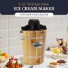 Elite Gourmet EIM916 Old Fashioned 6 Quart Vintage Wood Bucket Electric Ice Cream Maker Machine Appalachian, Bonus Classic Die-Cast Hand Crank for Churning, Uses Ice and Rock Salt view 3