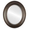 OVALCREST Oval Beveled Wall Mirror for Home Decor - Somerset Style - Rubbed Bronze - 25x29 Outside Dimensions view 1