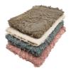 SARO LIFESTYLE Ivoryline Collection Fringe Waffle Weave Table Runner, 16" x 72", Blue-Grey view 3