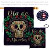 Dia de Muertos Skeleton Garden Flag - Set Wall Holder Fall Day of Dead Los Fiesta Mexican Party Autumntime - House Decoration Banner Small Yard Gift Double-Sided Made In USA 13 X 18.5 view 4