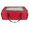 24" Red and Green Christmas Ornament Storage Bag with Removable Dividers view 3
