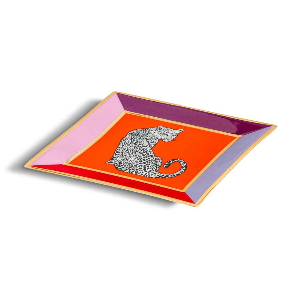 Jonathan Adler Safari Square Porcelain Tray, One Size, Multi