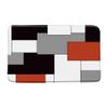AMFD Abstract Geometric Bath Mat Modern Geometry Squares Pattern Print Black Gray Red White Creative Microfiber Memory Foam Bathroom Shower Mat Kitchen Rug,18x30 Inch view 1