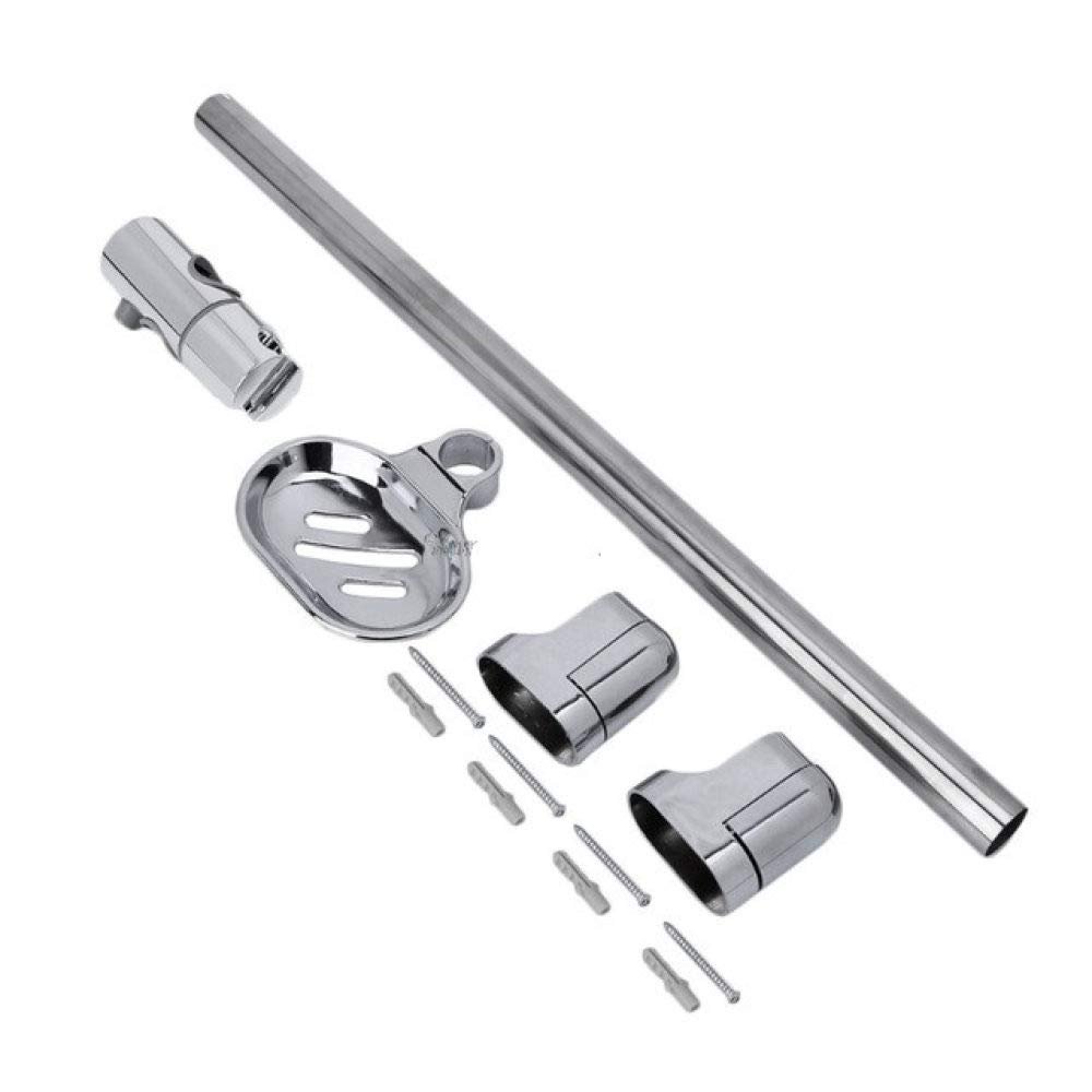 A Set Shower Rod Soap Dish Lifter Pipe ABS Lifting Frame Adjustable Head Holder Whosale&Dropship,Style B