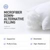 Acanva 28x28 Throw Pillow Inserts Pack of 2, Premium Polyester Fiber Fill Square Sham Stuffer Cushion for Sofa, Bed, Couch and Chair, Machine Washable, White view 3