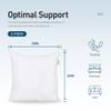 Acanva 28x28 Throw Pillow Inserts Pack of 2, Premium Polyester Fiber Fill Square Sham Stuffer Cushion for Sofa, Bed, Couch and Chair, Machine Washable, White view 4