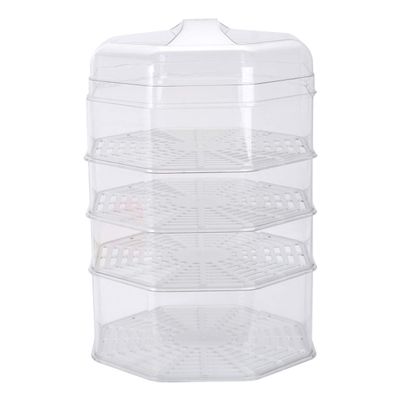 Cabilock 5pcs Multi-layer Thermal Insulation Food Cover Thick Transparent Storage Lids for Home Prevents Dust and for Leftovers and Meal Prep