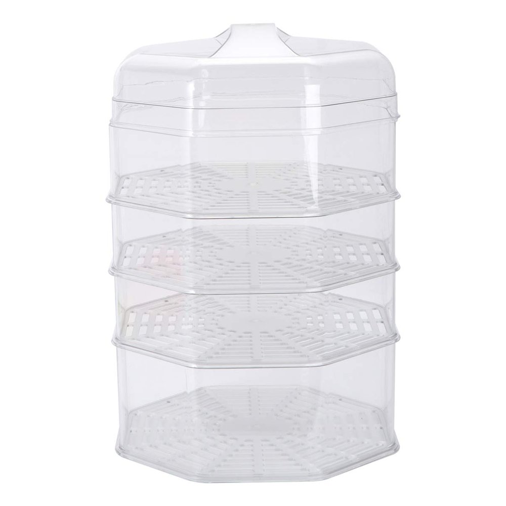 Cabilock 5pcs Multi-layer Thermal Insulation Food Cover Thick Transparent Storage Lids for Home Prevents Dust and for Leftovers and Meal Prep