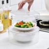 Cabilock 5pcs Multi-layer Thermal Insulation Food Cover Thick Transparent Storage Lids for Home Prevents Dust and for Leftovers and Meal Prep view 4