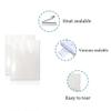 PABCK 100 Pieces White Metallic Mylar Foil Open Top Sealable Bags 3.9x5.9 inch Vacuum Heat Seal Pouches for Food Storage Packaging with Tear Notches view 2
