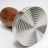 51/58mm Sandalwood Coffee Tamper 304 Stainless Steel Ripple Base Handle Coffee Powder Hammer Cafe Accessories (Base Diameter : 58mm) view 4