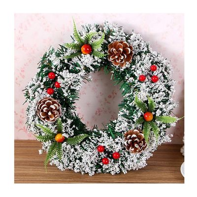 Wreaths LIU- Christmas Handmade Holiday Simulation Flowers and Christmas Tree Decoration Diameter 40CM (Size : 40cm)