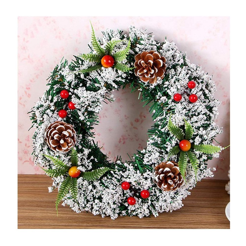 Wreaths LIU- Christmas Handmade Holiday Simulation Flowers and Christmas Tree Decoration Diameter 40CM (Size : 40cm)