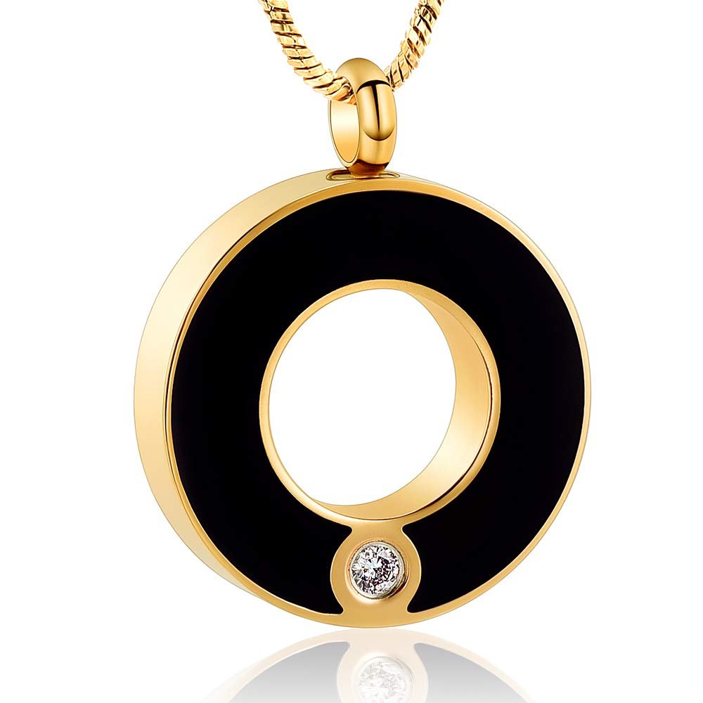Yinplsmemory Cremation Jewelry Circle of Life Urn Necklace for Ashes Locket for Human/Pet Ashes Keepsake Memorial Urn Jewelry