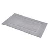 Amazon Basics Banded Bathroom Bath Rug Mat, Machine Washable, 100% Cotton, 31" x 20", Powder Gray view 1