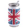 14oz Stainless Steel Tumbler with Lid & Straw-Double Wall Vacuum Insulated Travel Mug, Chevron Zig Zag Ripple Water Bottle Coffee Beverage Drinks Cup for Adults Kids view 1