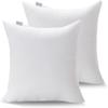 Acanva 2 Pack Square Throw Pillow Inserts for Sofa, Bed, Couch, Soft Polyester Microfiber Filled Decorative Stuffer Pillows, 26" L x 26" W, White view 1