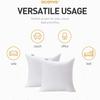 Acanva 2 Pack Square Throw Pillow Inserts for Sofa, Bed, Couch, Soft Polyester Microfiber Filled Decorative Stuffer Pillows, 26" L x 26" W, White view 4
