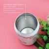 14oz Stainless Steel Tumbler with Lid & Straw-Double Wall Vacuum Insulated Travel Mug,Pink Abstract Cherry Blossoms Water Bottle Coffee Beverage Drinks Cup for Adults Kids view 2