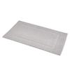 Amazon Basics Banded Bathroom Bath Rug Mat, Machine Washable, 100% Cotton, 31" x 20", Light Gray view 1