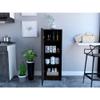 Tuhome Belleria Single Door Pantry with Four Interior Shelves, Compact Storage Unit for Kitchen, Bedroom, Office, or Living Room view 4