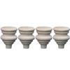 DIY Set of 4 Carvings Shaped Wood TV Table Legs Furniture Sofa Chair Ottoman Couch Bed Wardrobe Cabinet Legs Type-H view 1