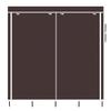 67" Clothes Closet Portable Wardrobe Clothes Storage Rack 12 Shelves 4 Side Pockets Dark Brown Closet Organizer with Protective Cover | Perfect for Storage in Your Bedroom MITPATY view 1