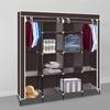 67" Clothes Closet Portable Wardrobe Clothes Storage Rack 12 Shelves 4 Side Pockets Dark Brown Closet Organizer with Protective Cover | Perfect for Storage in Your Bedroom MITPATY view 3