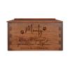 LifeSong Milestones Personalized Dovetail Cherry Wood Pet Cremation Urn for Ashes Medium Custom Engraved Memorial Keepsake Box 162 cu.in for Dog Cat Ashes Burial Sympathy Gift view 1