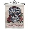 Ornament Collection Day of The Dead Garden Flag Set Wall Hanger Fall Dia De Los Muertos Fiesta Mexican Party Autumntime House Decoration Banner Small Yard Gift Double-Sided, Thick Fabric, Made in USA view 1