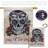 Ornament Collection Day of The Dead Garden Flag Set Wall Hanger Fall Dia De Los Muertos Fiesta Mexican Party Autumntime House Decoration Banner Small Yard Gift Double-Sided, Thick Fabric, Made in USA view 4