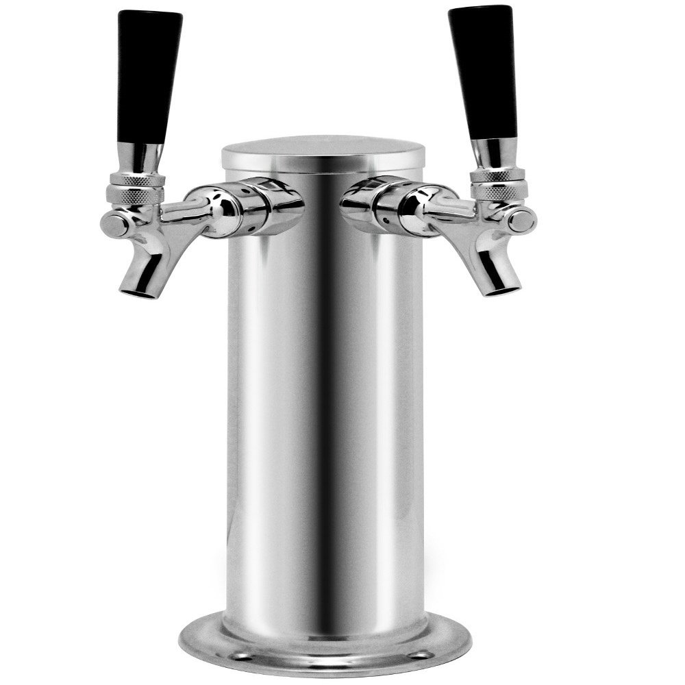 Kegco 3PD4743DT-SS Draft Tower, 2-Tap, Stainless Steel