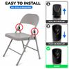 Gluposti Folding Chair V-Tip Stabilizer Caps, 7/8 Inch, Black, 8 Pack view 3