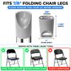 Gluposti Folding Chair V-Tip Stabilizer Caps, 7/8 Inch, Gray, 8 Pack view 4