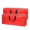 Sattiyrch Christmas Tree Storage Bag- 2 pack - Fits Up to 7.5ft Xmas Disassembled Trees with Durable Reinforced Handles & Dual Zipper -Waterproof Material Protects from Dust,Moisture(Red, 7.5ft) view 1