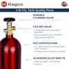 Kegco 3PB5-RED 5 lb. Aluminum Co2 Tank with Electric Red Epoxy Finish view 4