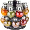 SOFLIN Multipurpose Revolving Plastic Spice Rack Organiser Set with Container Stand for Kitchen Storage (16pcs) view 1