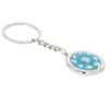 Glass Of Venice Murano Glass Millefiori Disk Keychain - Aqua view 2