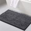 H.VERSAILTEX Bathroom Rugs for Bathroom Non Slip Luxury Chenille BathroomMat 20x32 Extra Soft and Absorbent Rugs Washable Dry Fast Plush Area Carpet Mats for Bath Room, Tub - Grey view 1