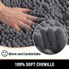 H.VERSAILTEX Bathroom Rugs for Bathroom Non Slip Luxury Chenille BathroomMat 20x32 Extra Soft and Absorbent Rugs Washable Dry Fast Plush Area Carpet Mats for Bath Room, Tub - Grey view 3