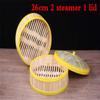 Duoer Wooden Steamer Kitchen Cookware Fish Rice Dim Sum Basket Rice Pasta Cooker with Lid Food Steamed Stuffed bun Steamer (Color : 26cm 2 steamer1 lid) view 2
