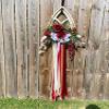 Holiday Wreath Crimson Rose Window Frame view 3