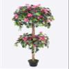 AMERIQUE Gorgeous & Unique 5 Feet Blooming Artificial Bougainvillea Tree with Flowers & Real Wood Trunks, with Nursery Pot, Feel Real Technology, Lavendar, AMT25115 view 1