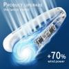 FrSara Neck Fan, Portable Personal Fan Strong Wind, 4000mAh, Air Volume,360 Cooling, No Hair Twisting, Air Volume On 2 Sides, Non-Slip, Quick Charge, Long Use Time, Birthday Gift for Women, Dad, Men view 2
