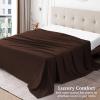 Tula Linen 1 Piece Luxury Hotel Quality Flat Sheet/Top Sheet Queen Size 100% Egyptian Cotton 700 Thread Count Solid Pattern Premium Quality Color Choclate view 3