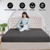 Tula Linen 1 Piece Luxury Hotel Quality Fully Elastic Fitted Sheet/Bottom Sheet Queen Size Fits 14-15" Deep Pocket 100% Egyptian Cotton 700 Thread Count Solid Pattern Premium Quality Color Grey view 4
