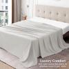 Tula Linen 1 Piece Luxury Hotel Quality Flat Sheet/Top Sheet Queen Size 100% Egyptian Cotton 700 Thread Count Solid Pattern Premium Quality Color Silver Grey view 3