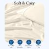 Tula Linen 1 Piece Luxury Hotel Quality Flat Sheet/Top Sheet Queen Size 100% Egyptian Cotton 700 Thread Count Solid Pattern Premium Quality Color Ivory view 4